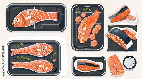 Professional Fresh Fish Packaging and Seafood Branding Package Design