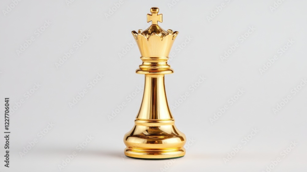 Shiny Golden Chess Queen Piece Reflecting Elegance and Strategy in Classic Board Games Shiny Golden Chess Queen Piece Reflecting Elegance and Strategy in Classic Board Games