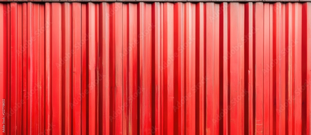 Red corrugated metal wall texture background suitable for signage or branding with ample space for overlayed text or graphics. Red corrugated metal wall texture background suitable for signage or branding with ample space for overlayed text or graphics.