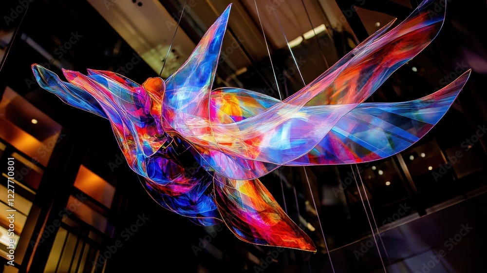 Fototapeta premium Abstract Colorful Glass Sculpture Installation Art