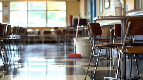 Wallpaper Mural Afternoon Calm in a Quiet Cafeteria Torontodigital.ca