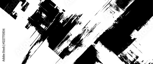 Vector Grunge Texture Ink Print Distress Ink Stroke Background.