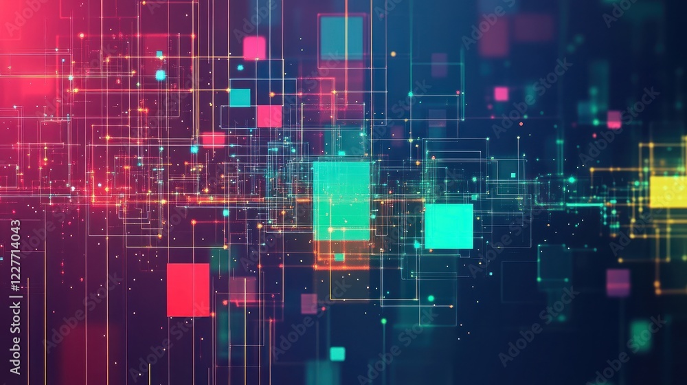 Abstract digital network; glowing data streams; tech background; website banner Abstract digital network; glowing data streams; tech background; website banner