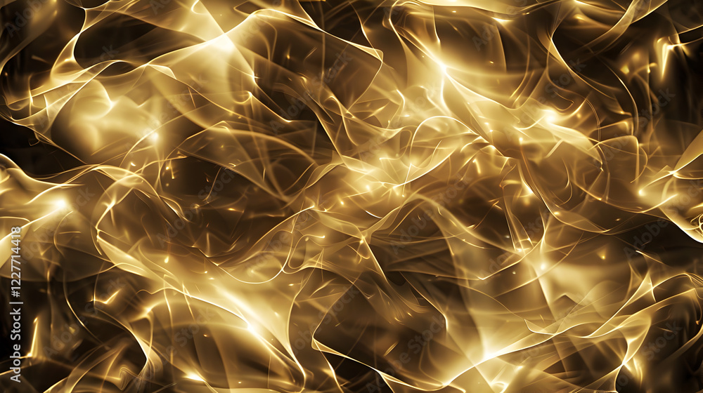 Obraz premium Abstract golden waves with a luminous and fluid appearance.
