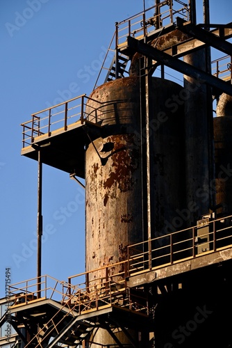 rusty industrial plant in a factory