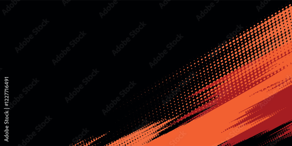Fototapeta premium Grunge red Background. Vector brush stroke texture.