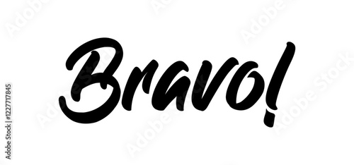 Bravo! Congratulations message in calligraphic hand drawn written style. Elegant classy typo.