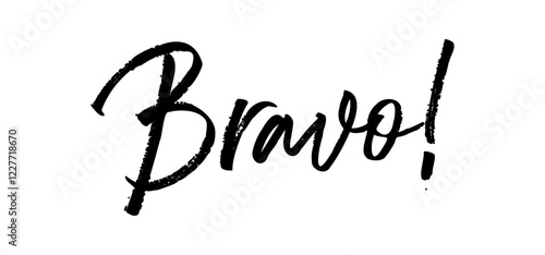 Bravo! Congratulations message in calligraphic hand drawn written style. Elegant classy typo.