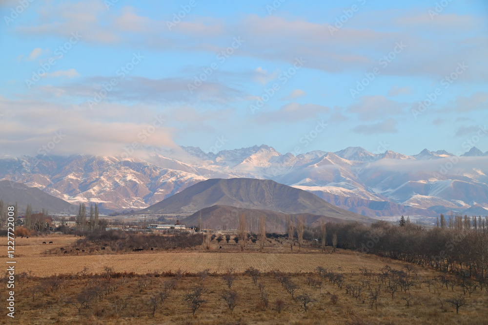 Fototapeta premium Countryside Landscape of Kyrgyzstan