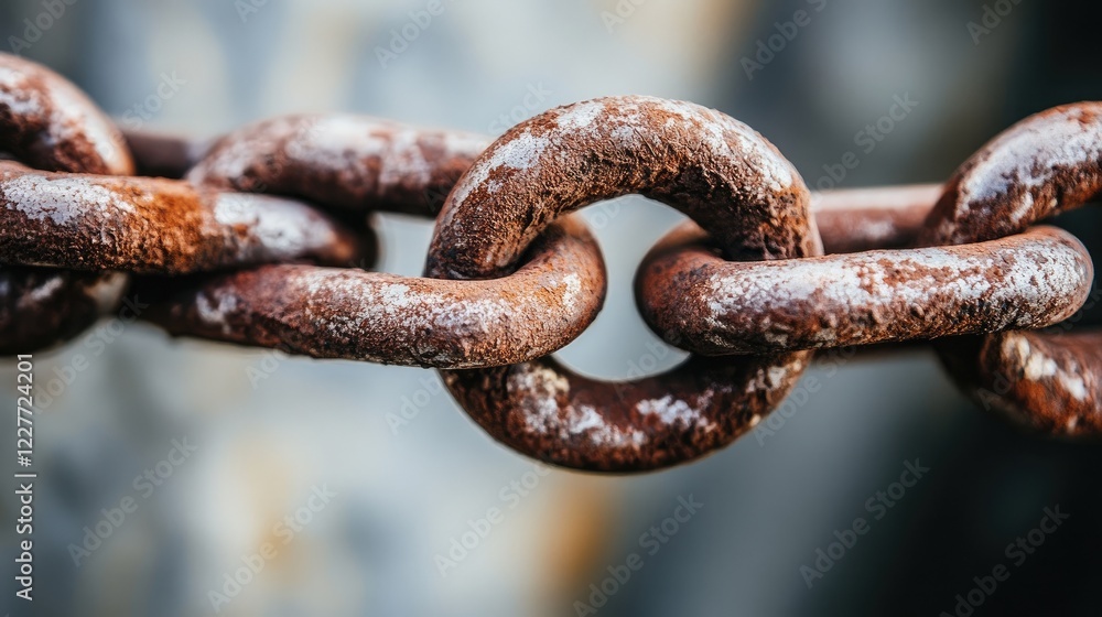 Rusty chain link representing connection and strength in SEO link building strategies for digital marketing and online presence enhancement. Rusty chain link representing connection and strength in SEO link building strategies for digital marketing and online presence enhancement.
