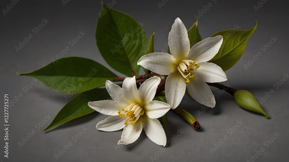 Fototapeta premium white frangipani flowers