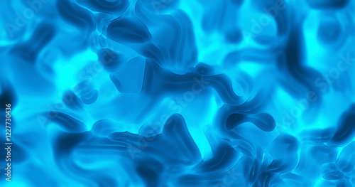 Abstract plastic glow background on turquoise