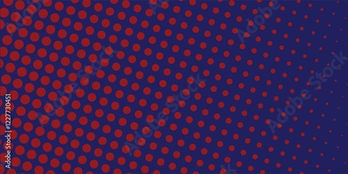 Dots halftone red and dark blue color pattern gradient grunge texture background. vector grunge. modern