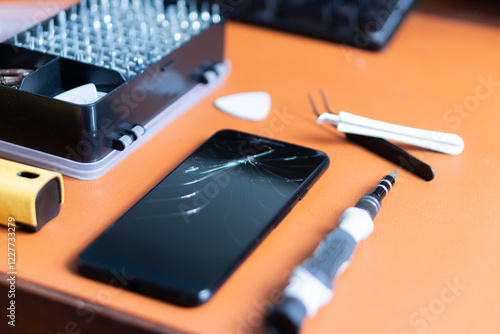 Wallpaper Mural Smart phone Repair Tools on Workbench Torontodigital.ca