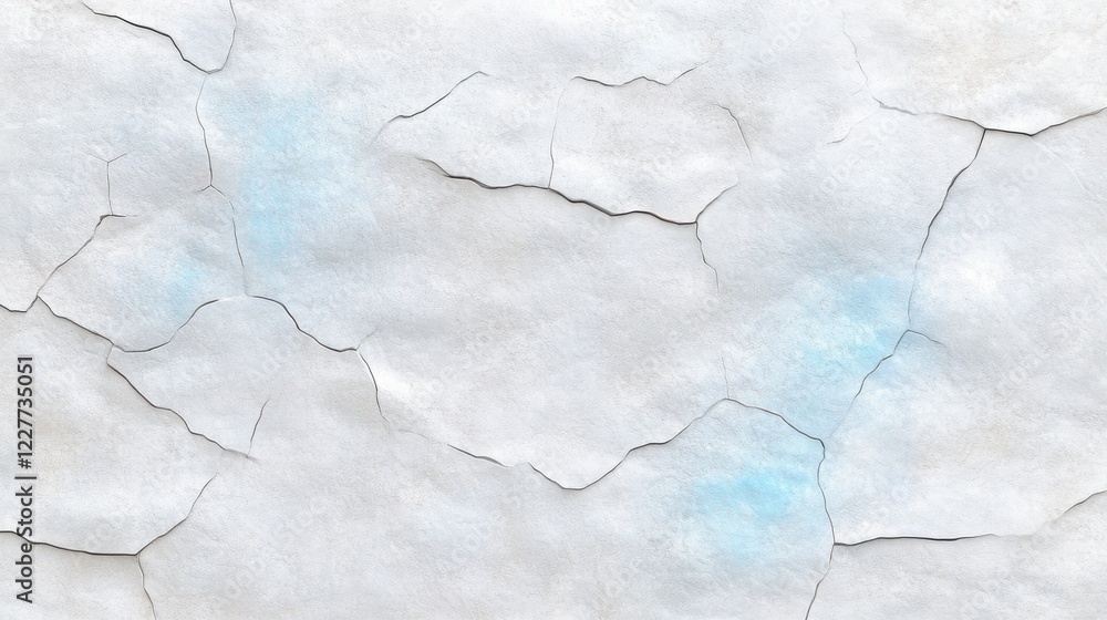 Obraz premium A weathered concrete wall surface with light gray tones and subtle blue accents