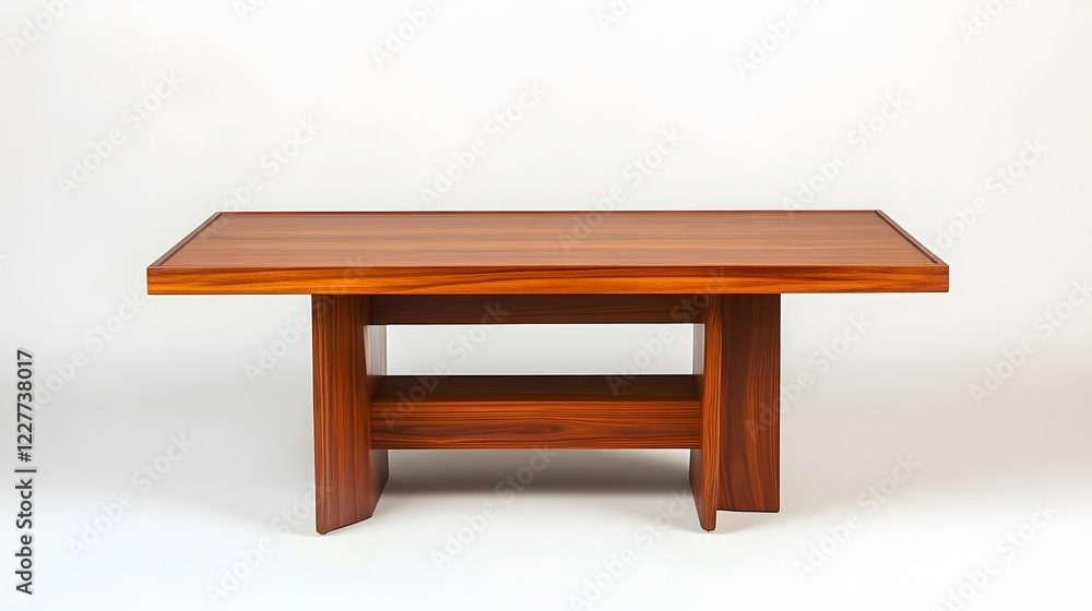 77. A wooden coffee table with a rectangular top and clean lines, placed against a white background 77. A wooden coffee table with a rectangular top and clean lines, placed against a white background