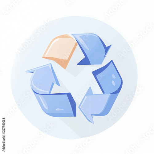 Free Download Blue recycling symbol icon - GFXLoad