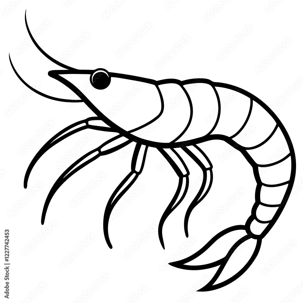 Orange Shrimp Illustration in Vector Art with Minimalist Design
Orange Shrimp Illustration in Vector Art with Minimalist Design