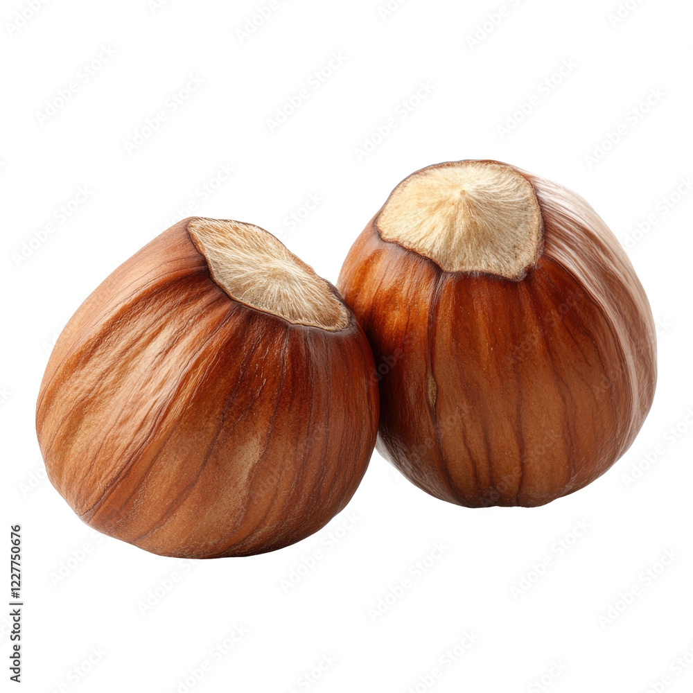 Isolated Pair of Whole Hazelnuts Isolated Pair of Whole Hazelnuts
