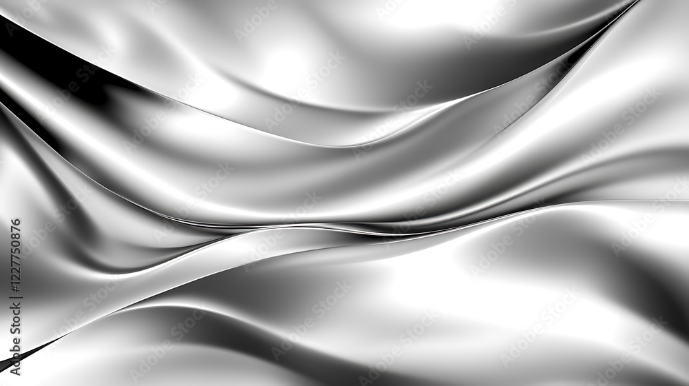 Obraz premium Abstract Silver Draped Fabric Background Image