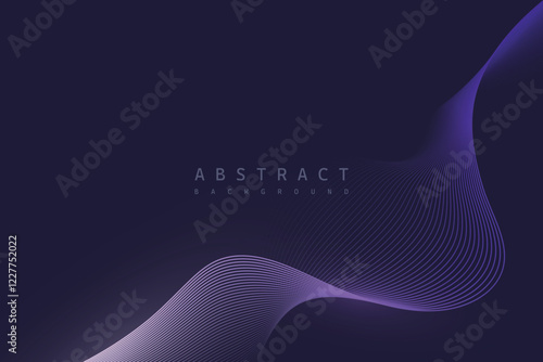 purple gradient curve line pattern vector illustration shiny on dark background. premium abstract background eps10