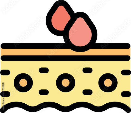 Serum or cream moisturizing skin layers, improving skin hydration and reducing wrinkles