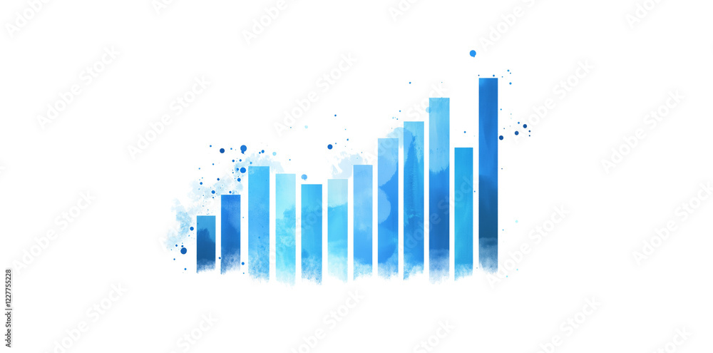 a bar graph, stock market chart with growing lines isolated on a transparent background a bar graph, stock market chart with growing lines isolated on a transparent background