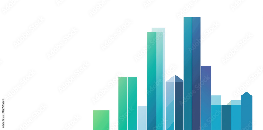 a bar graph, stock market chart with growing lines isolated on a transparent background a bar graph, stock market chart with growing lines isolated on a transparent background