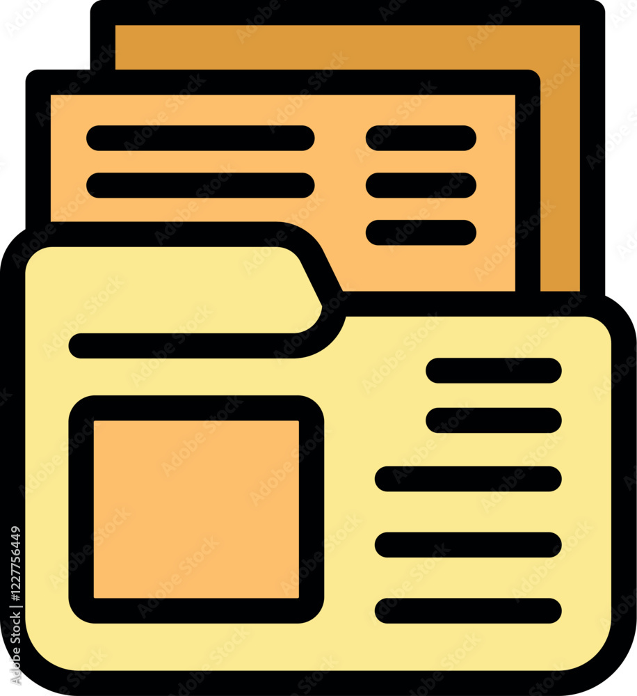 Folder containing documents symbolizing efficient file organization and data management Folder containing documents symbolizing efficient file organization and data management
