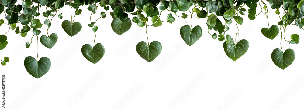 a horizontal arrangement pathos plants hanging down isolated on a transparent background a horizontal arrangement pathos plants hanging down isolated on a transparent background