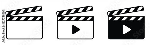 Film Clapperboard Vector Icon photo