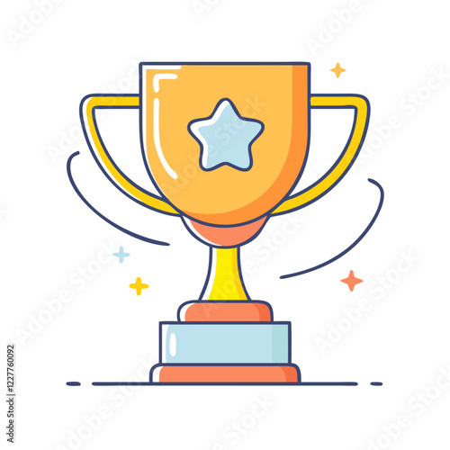 trophy icon, trophy vector illustration-simple illustration of trophy, perfect for trophy logos and icons