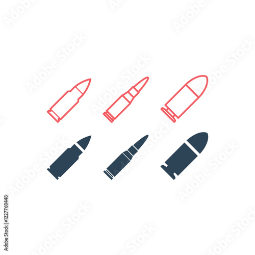 Bullet icons set isolated vector graphic