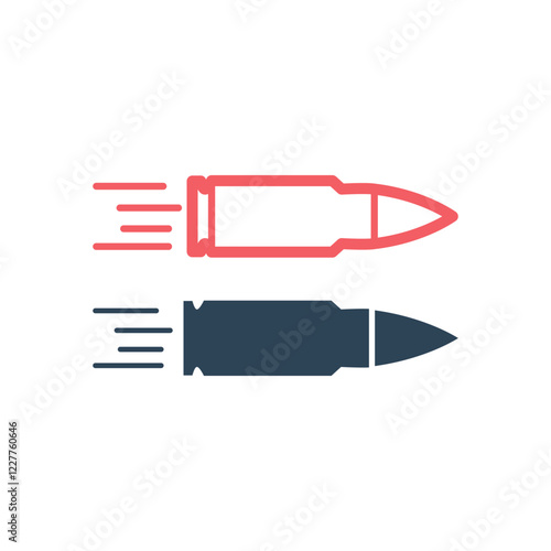 Bullet icons set isolated vector graphic