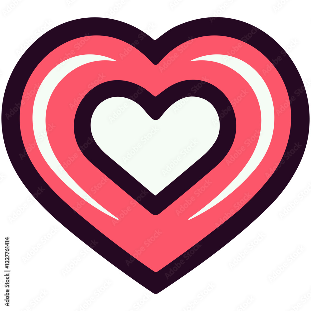 Pink Heart Illustration For Valentine's Day Celebration Pink Heart Illustration For Valentine's Day Celebration