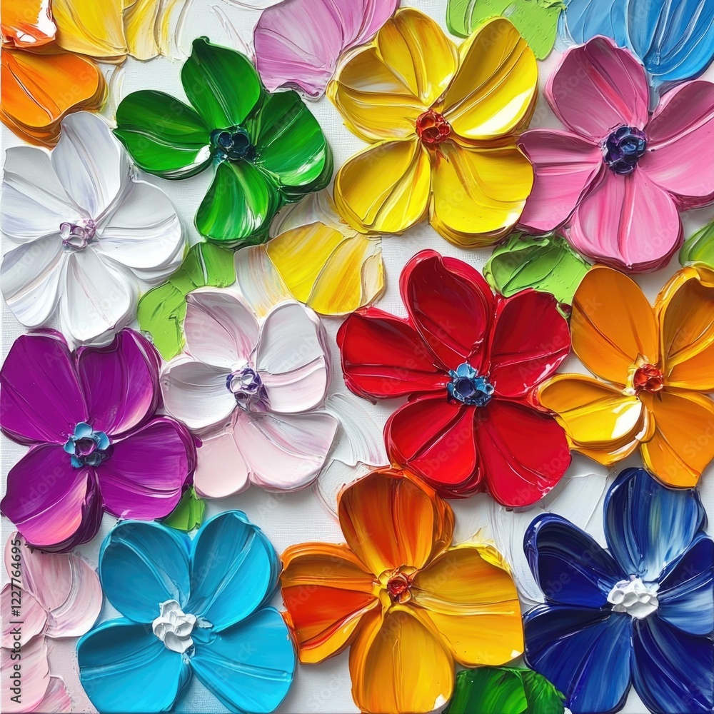 Naklejka premium Vibrant Colorful Paper Flower Bouquet