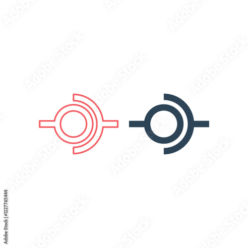 Door hinge icons set design template trendy style vector