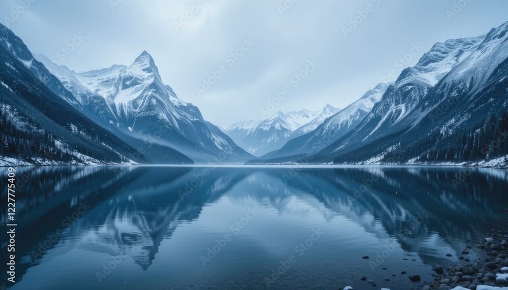 Write about the breathtaking view of a frozen lake nestled between towering cliffs, the air crisp and cold, and the sound of distant avalanches echoing through the mountains Write about the breathtaking view of a frozen lake nestled between towering cliffs, the air crisp and cold, and the sound of distant avalanches echoing through the mountains