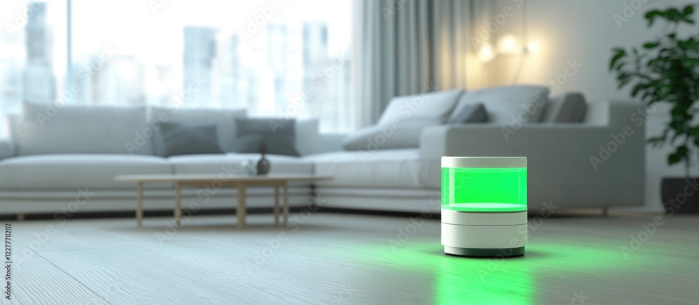 Green Mosquito Repellent Device in Modern White Living Room with Empty Copy Space for Text and Comfortable Sofa Decor Green Mosquito Repellent Device in Modern White Living Room with Empty Copy Space for Text and Comfortable Sofa Decor