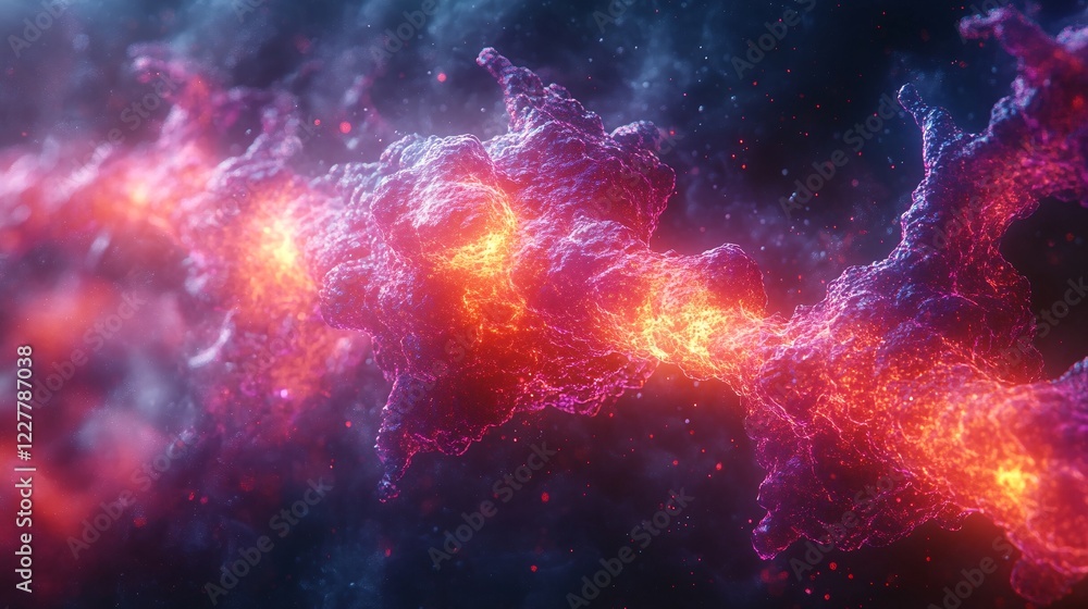 Obraz premium vibrant cosmic energy flow in abstract universe