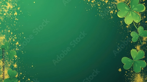 Green Shamrock Background for St. Patrick's Day