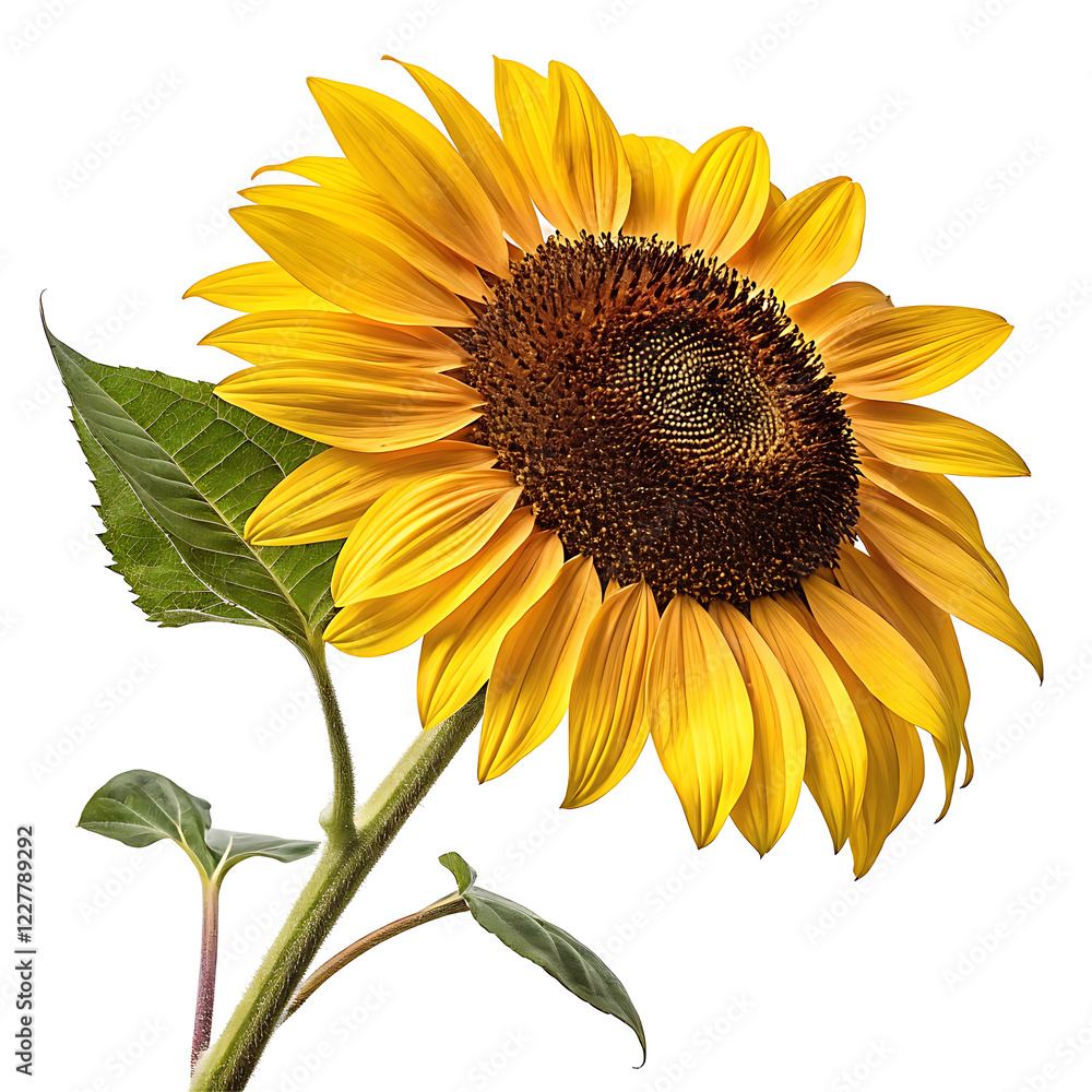 Obraz premium sunflower on isolated white background