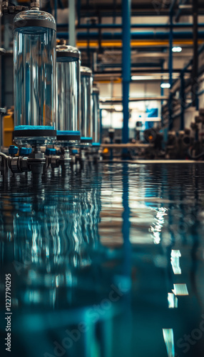 Wallpaper Mural High tech water filtration system in factory setting Torontodigital.ca