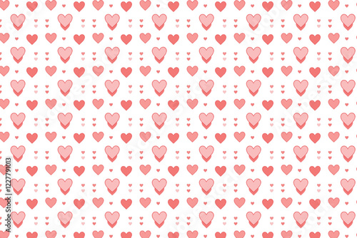 Valentine's Day pink seamless heart pattern, a vintage vector design for Valentine's Day decoration romantic, seamless, pink, balloons, celebration, day, background, design, vector, holiday, texture, 