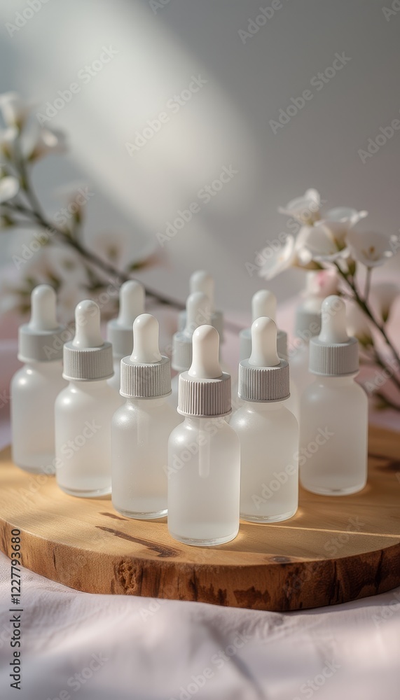 Transparent Dropper Bottles with White Caps Transparent Dropper Bottles with White Caps