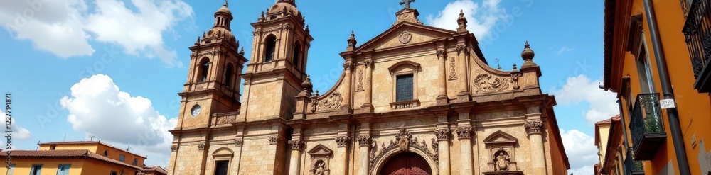 Candelaria Basilica's ornate facade, Tenerife , design, sky Candelaria Basilica's ornate facade, Tenerife , design, sky