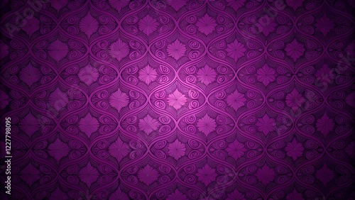 Dark Purple Damask Pattern Background Texture Design Wallpaper Image