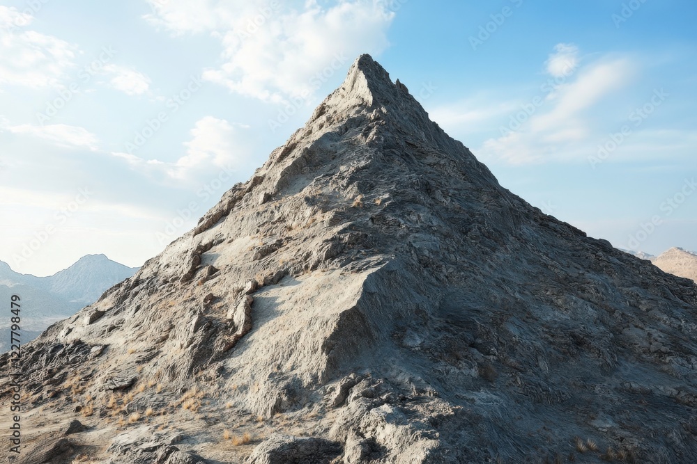 Majestic rocky mountain peak under a clear blue sky during the late afternoon Majestic rocky mountain peak under a clear blue sky during the late afternoon