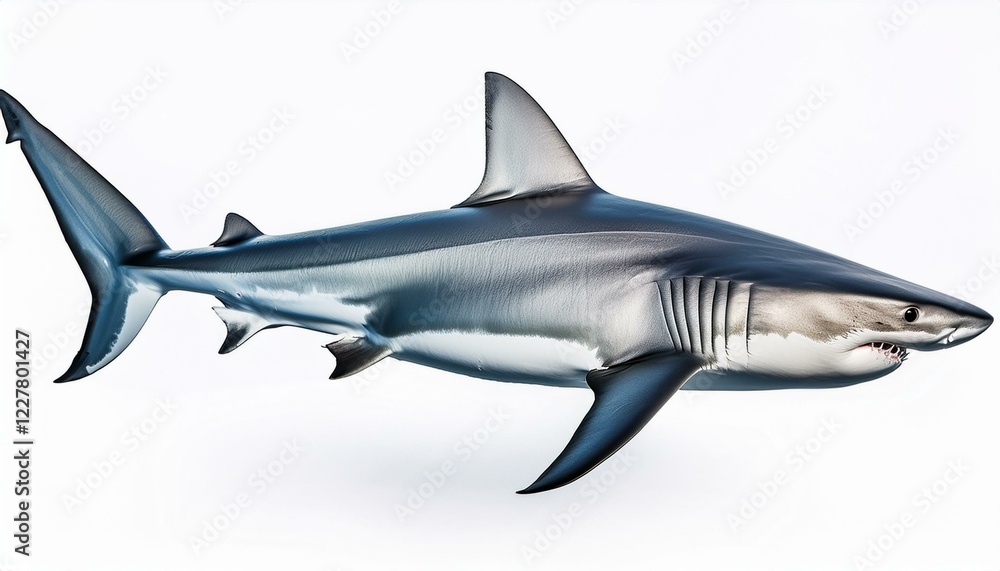 Fototapeta premium shark fish isolated on white background