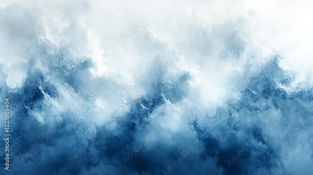 Obraz premium Surreal Blue Cloudscape. Generative AI